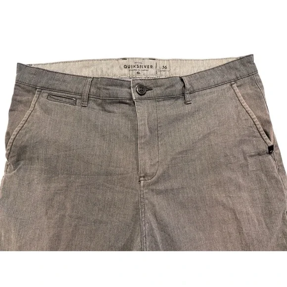 Quiksilver Mens Shorts 36 Charcoal Gray Straight Fit Casual Surf Skate - Picture 5 of 13